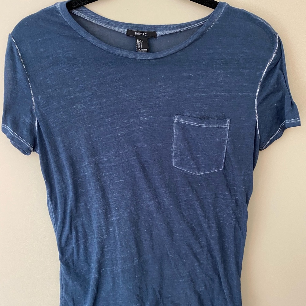 Forever 21 Casual Blue Top